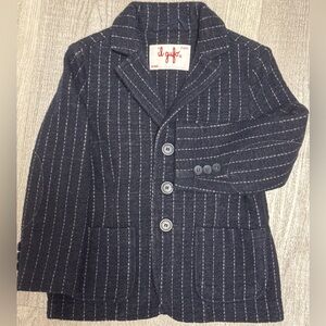 Il Gufo Boys Blazer 3Y Navy Pinstripe | Made in Italy | Luxury Kids Jacket